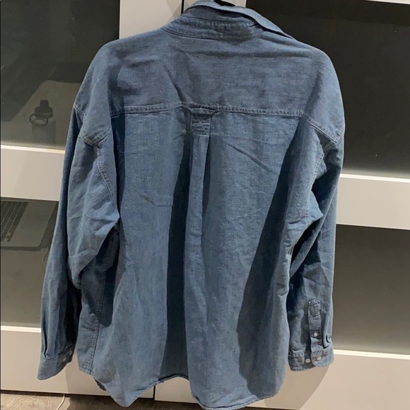 Oversized Blue Men's Button Down - Picture 6 of 6